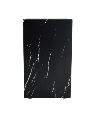  Black Marble Texture MDF Coffee Table - Luxurious Design, Rectangular Accent.