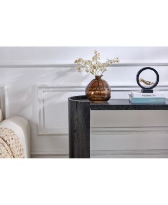 curved foyer table - minimalist entrance sofa side table