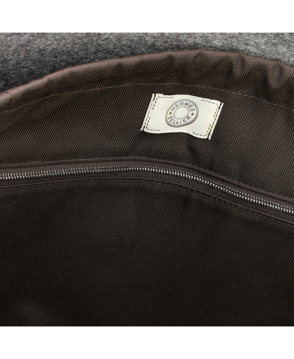 Pre-Owned HERMES Sac De Pansage Groom Handbag Felt