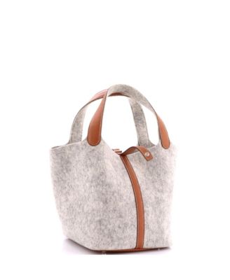 PM Picotin Lock Bag Felt with Leather