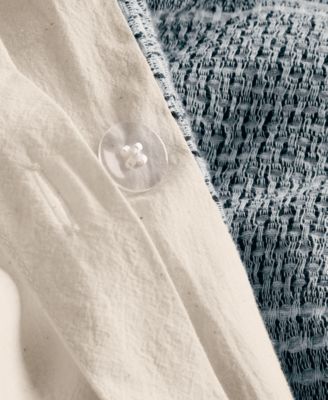 Interlaced Basketweave 3-Pc. Duvet Cover Set, King