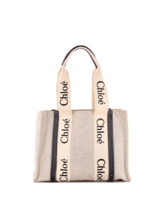 Medium Woody Tote Canvas with Leather