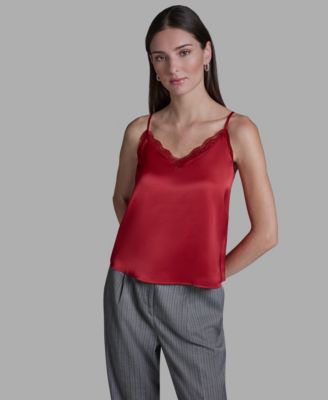 Women's Lace Sleeveless V-Neck Cami Blouse