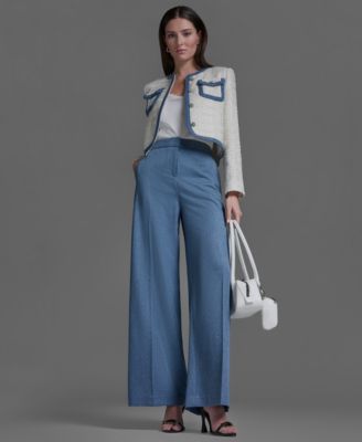 Women's High-Rise Denim Wide-Leg Pants