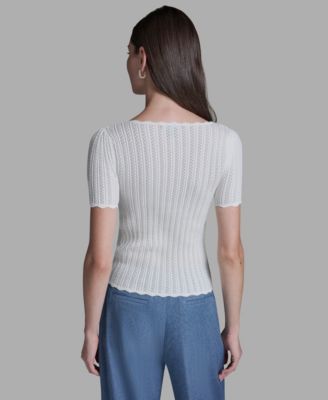 Women's V-Neck Short-Sleeve Top