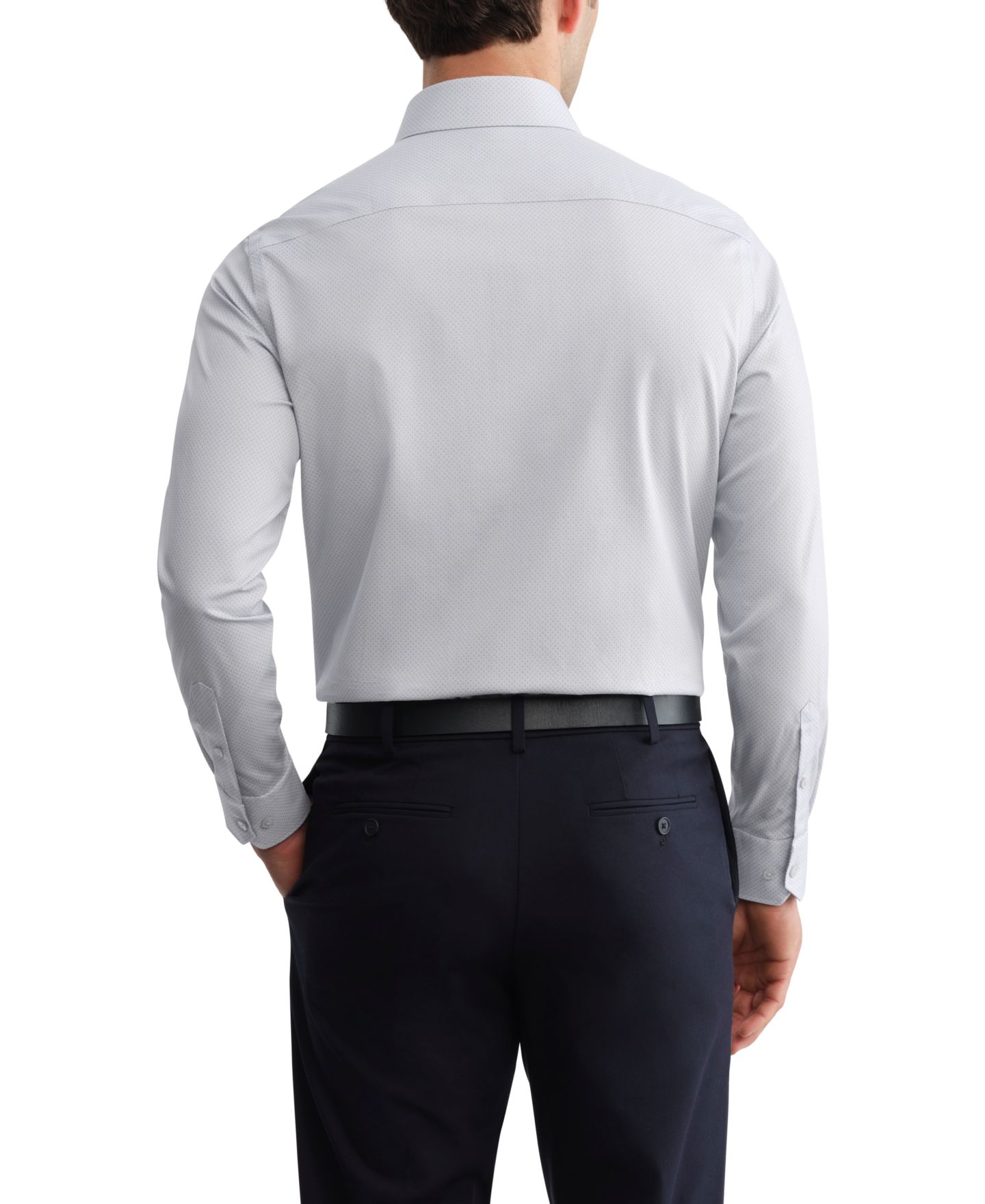 Мужская рубашка Ted Baker London Premium 4-Way Stretch Slim-Fit Dress Shirt, цвет: Серый — фото 2