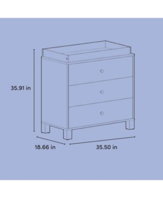 California 3 Drawer Chest With Topper - Olive with Driftwood