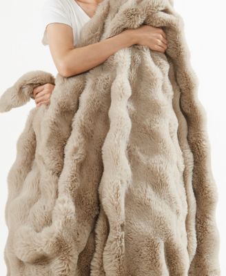Bubble Rabbit Faux Fur Throw, 50" x 70"