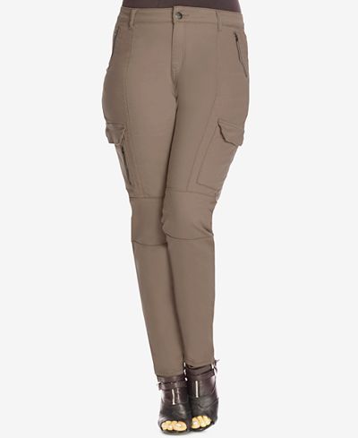 City Chic Plus Size Skinny Cargo Pants
