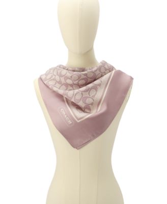 Women's Textured Signature C Printed Silk Square Scarf