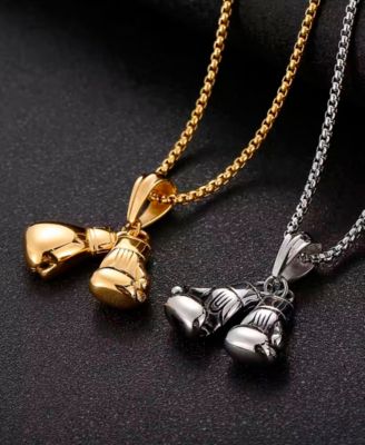 Men's Boxing Glove Stainless Steel Pendant Necklace