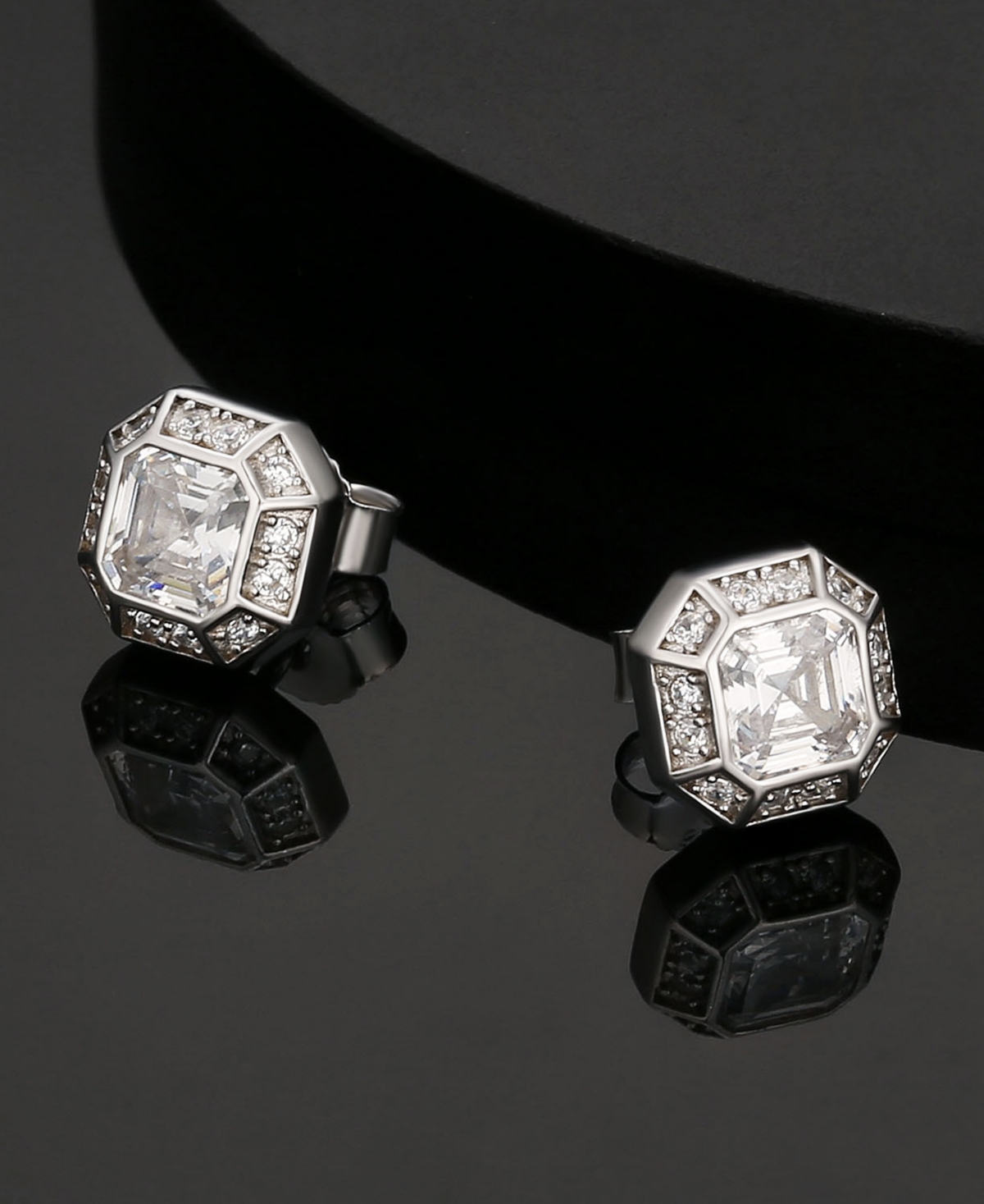 Rhona Sutton Men's Vortex Stud Earrings in Sterling Silver