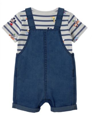 Baby Boys' Mickey Mouse & Friends T-Shirt and Shortall, 2-Piece Set