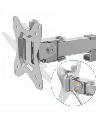 Landscape to Portrait Double Monitor Arms for 10" to 24" Screens Holds up to 17.6 lbs
