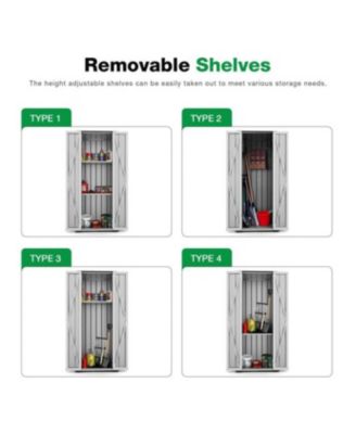 Outdoor Storage Cabinet Waterproof with Shelves