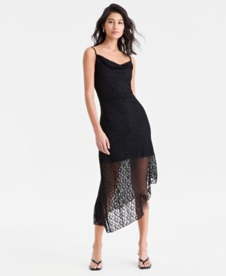 Women's' Cowl-Neck Lace Slip Dress