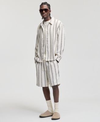 Men's Striped Shirt Jacket