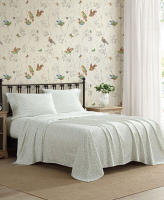 Floral Toile 300-Thread Count Cotton Sateen 3-Pc. Sheet Set, Twin
