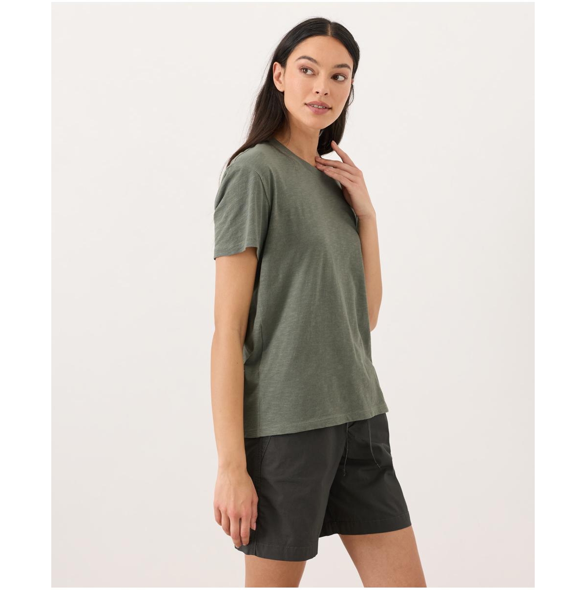 Pact Women's Organic Cotton Featherweight Slub Relaxed Tee