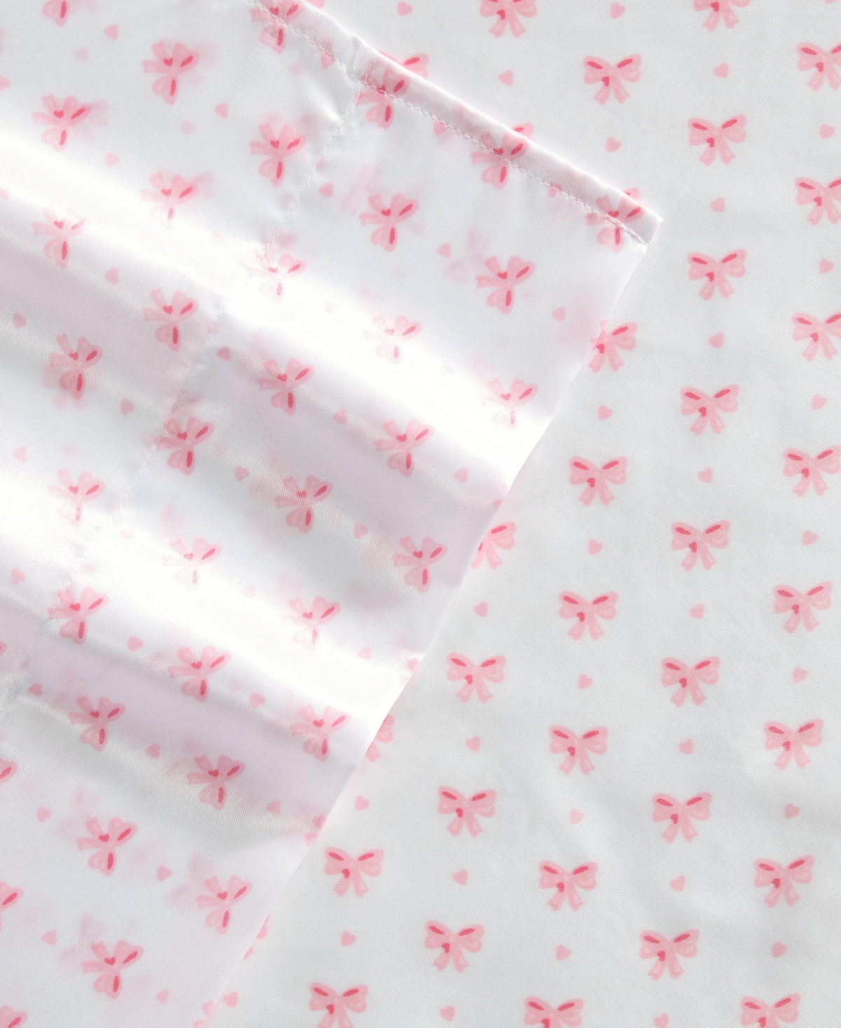 Laura Ashley Printed Satin Heart of Mine -Pc. Sheet Set