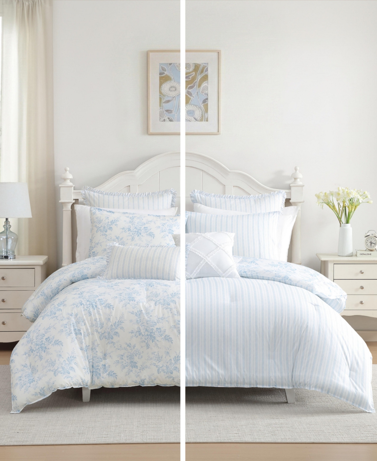 Laura Ashley Annalise Floral Reversible 7-Pc. Comforter Set