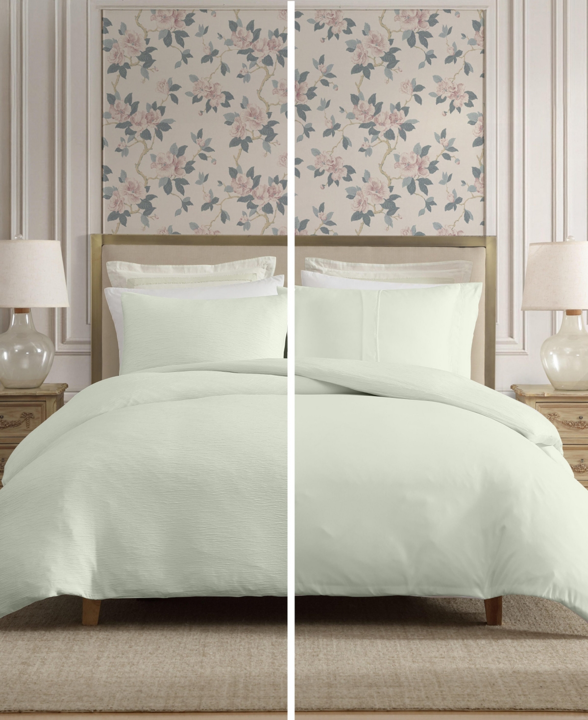 Laura Ashley Crinkle Woven Gauze 3-Pc. Duvet Cover Set