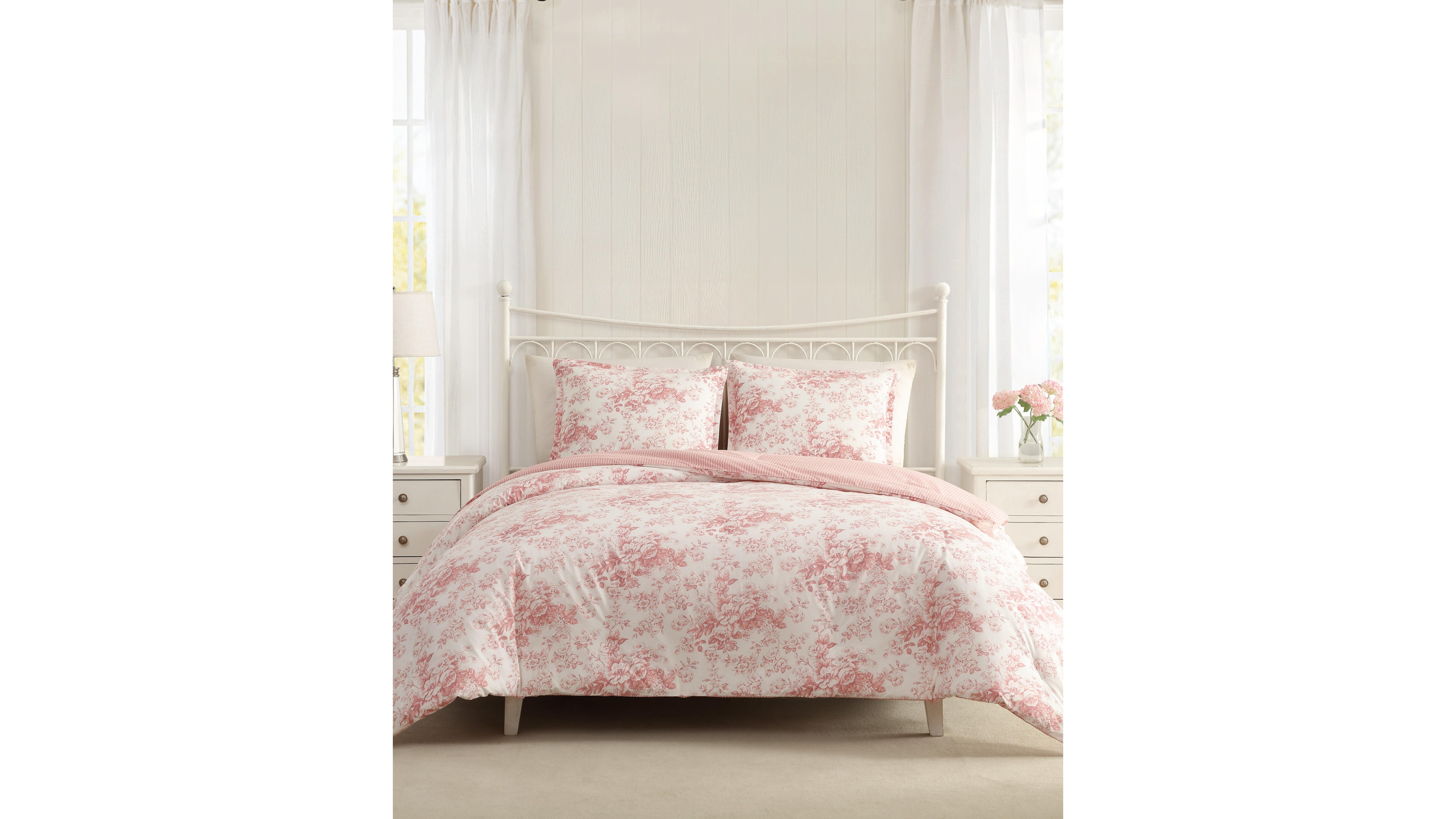 Laura Ashley Toile Delight 3-Pc. Comforter Set, King