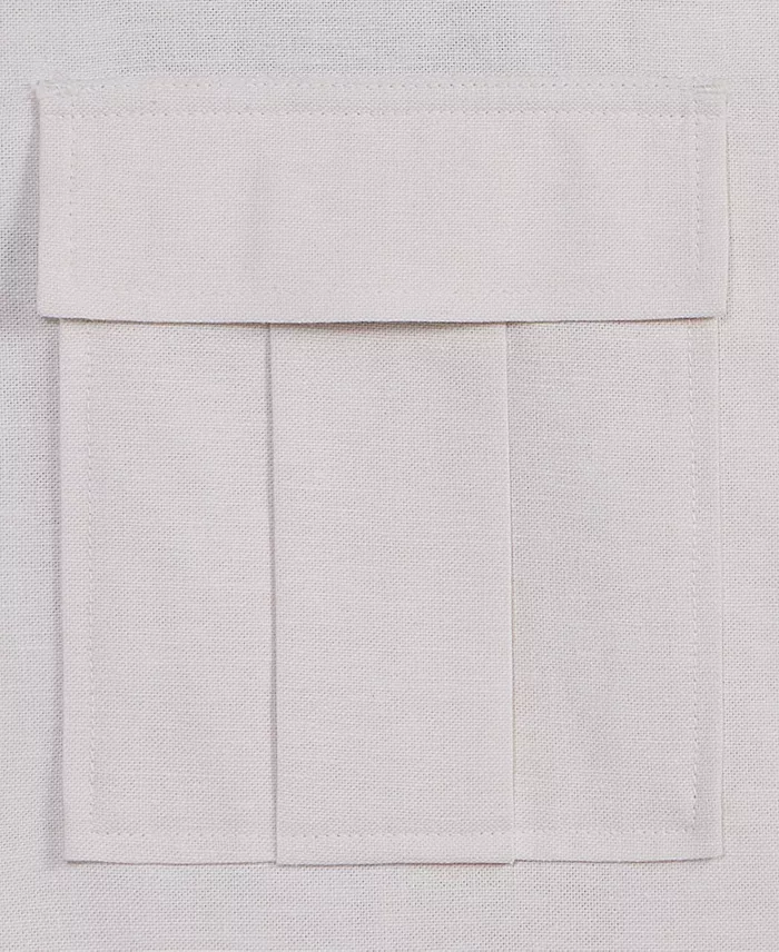 Men's Linen & Cotton Relaxed Utility Shirt - thumbnail 4