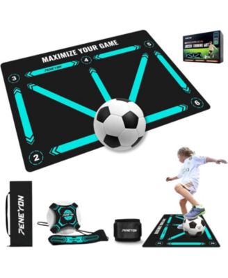 Football Footstep Agility Training Mat - Non-Slip, Silent Equipment for All Ages & Levels to Improve Speed, Strength & Coordination