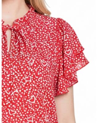 Women's Double Flutter-Sleeve Top