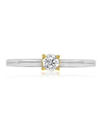 4-Pc. Polished Cubic Zirconia Quadruple Ring in Rhodium Over Sterling Silver