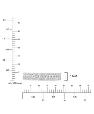 Cubic Zirconia Eternity Ring in Rhodium Over Sterling Silver
