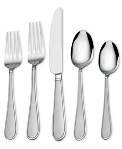 Gourmet Basics by Mikasa 18/0 Stainless Steel 20-Pc. Westfield Frost Flatware Set, Service for 4