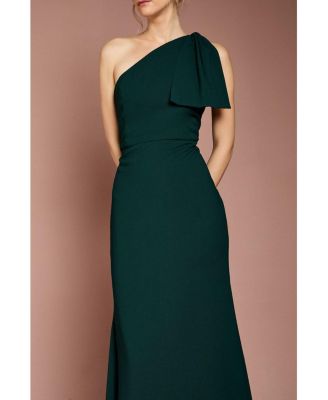 Women's Honoured Bow One Shoulder Maxi Dress