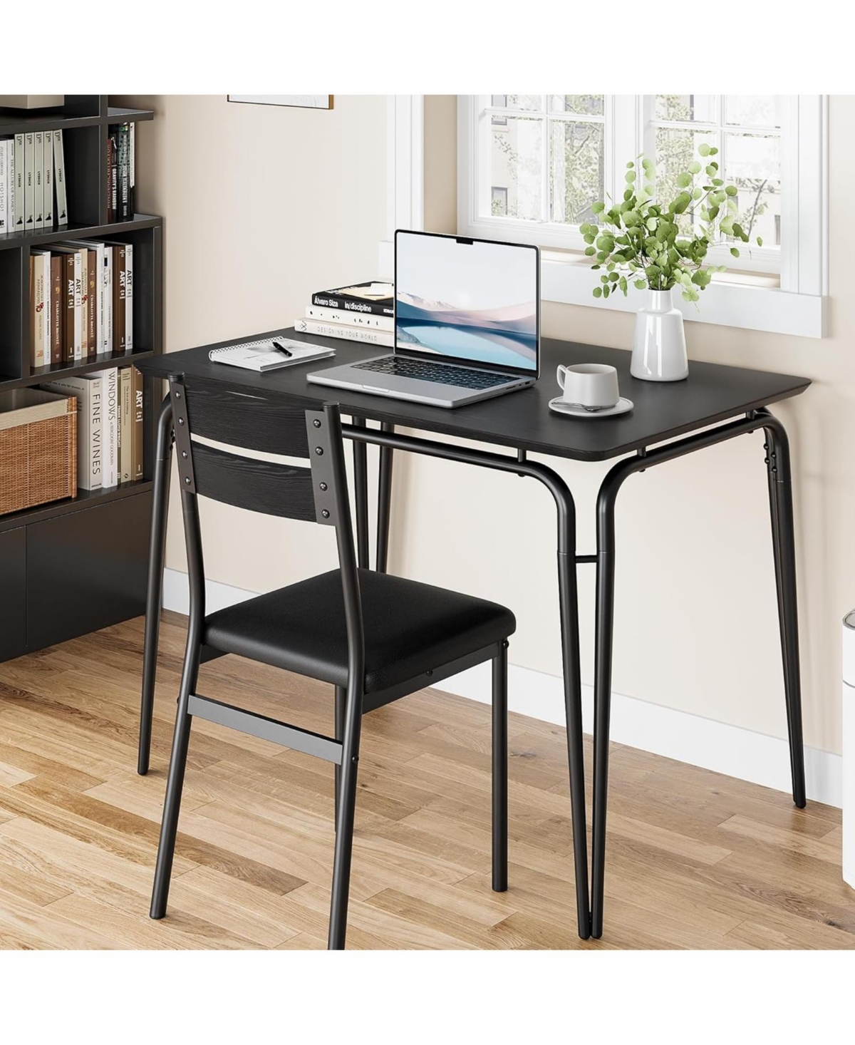 gaomon Dining Table Set for 4, Small Square and Chairs, 5 Piece Kitchen Compact Spaces