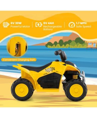 6V Kids Ride on ATV CAT-Licensed with Horn Sound for 18-36 Months Old.