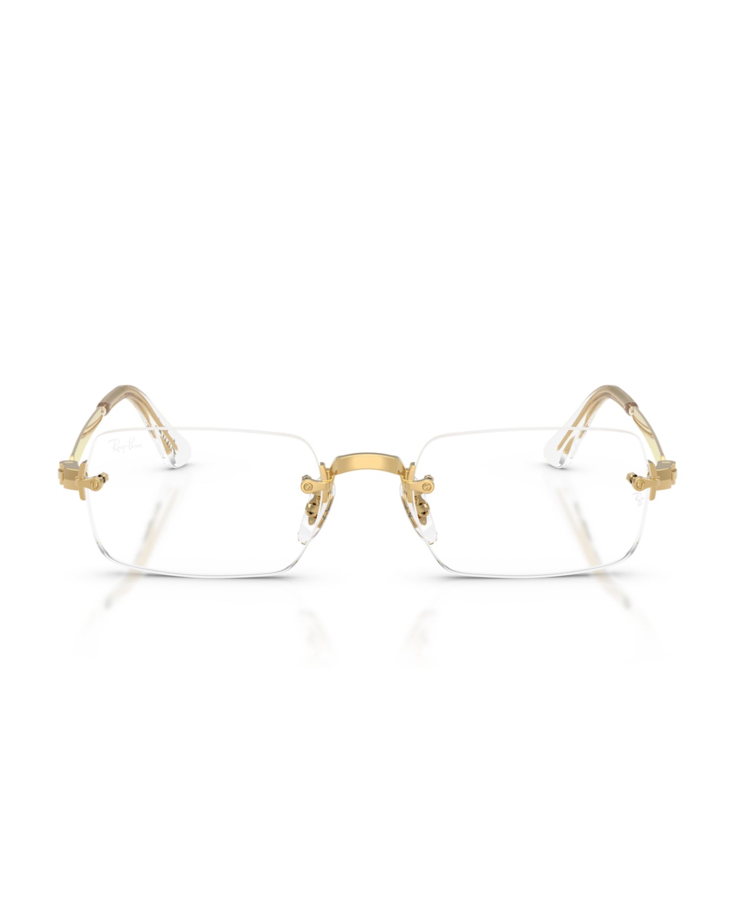 Unisex Rectangle Metal RB3928V Optics By A$AP Rocky Eyeglasses