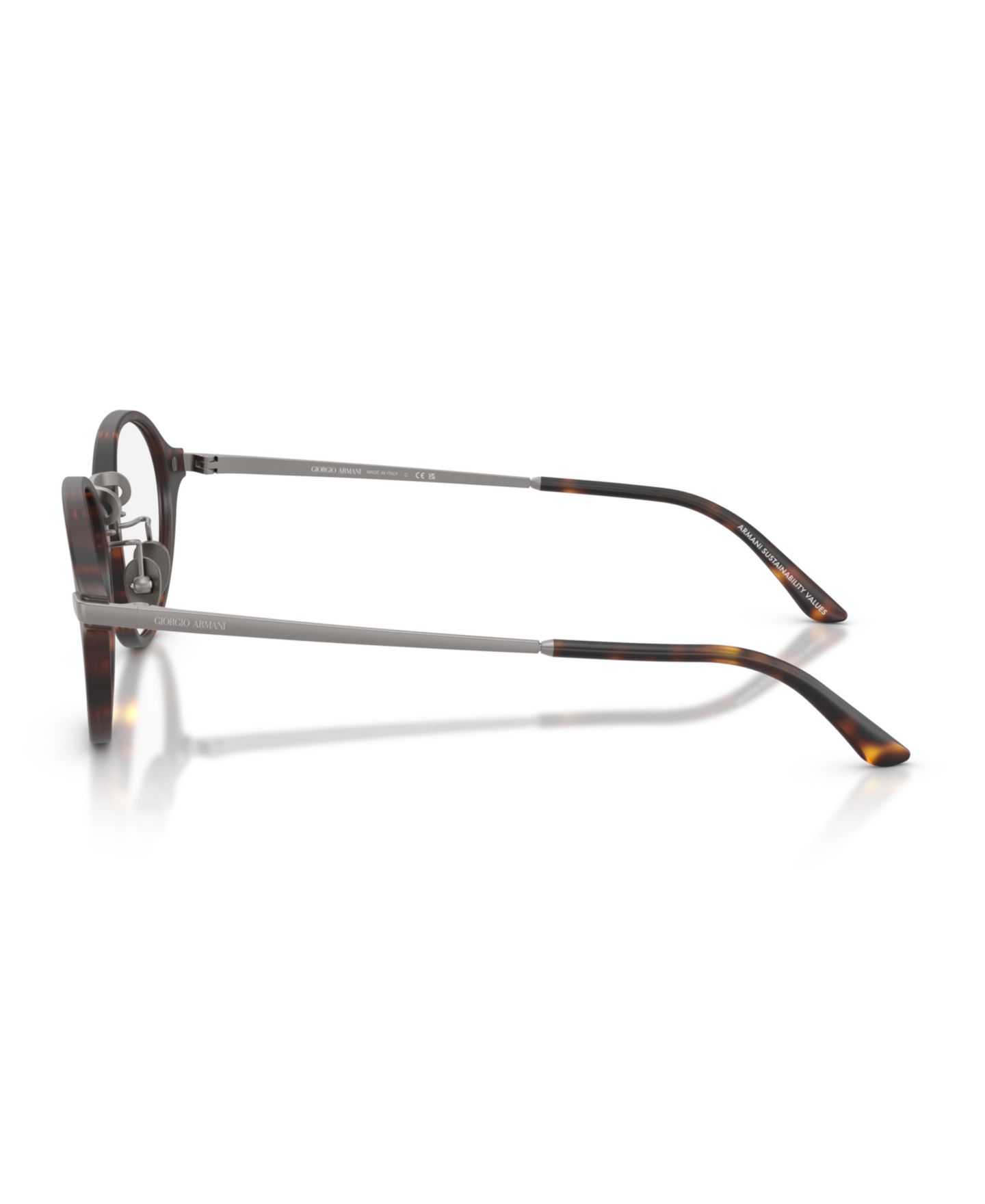 Мужские очки Giorgio Armani Man Panthos Plastic AR7287 Eyeglasses, цвет: Матовый гавана — фото 2