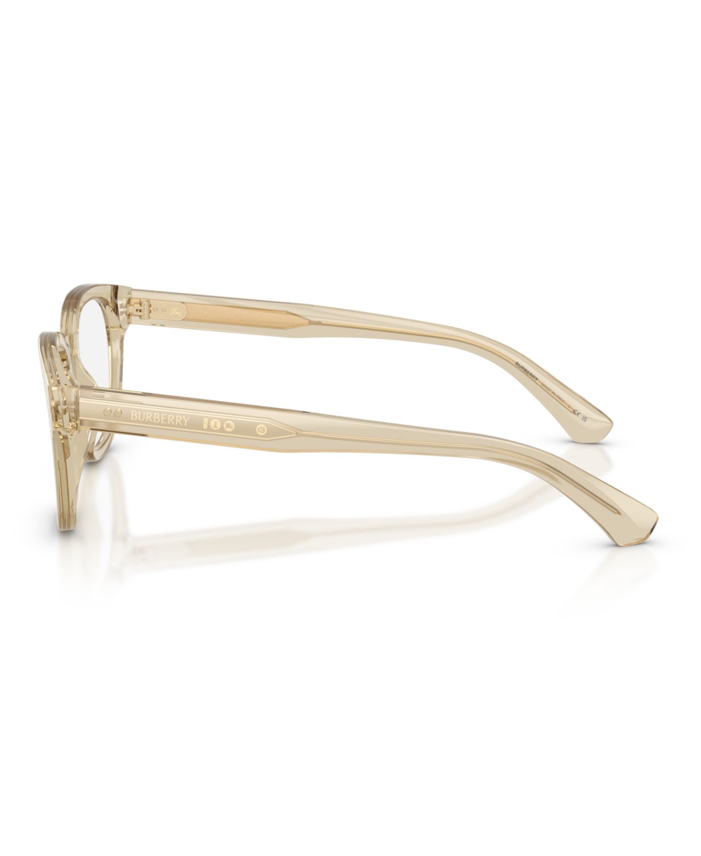 Мужские очки Burberry Man Round Plastic BE2454 Eyeglasses, цвет: Бежевый — фото 4