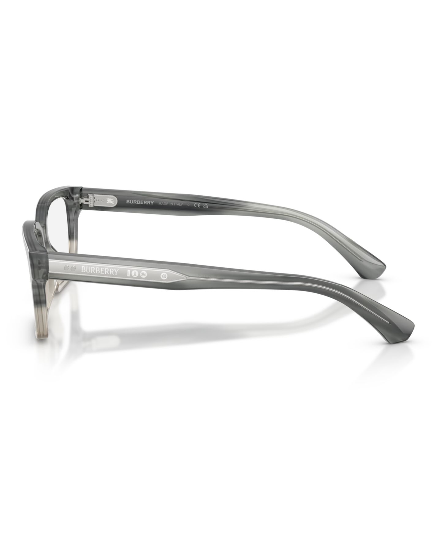 Мужские очки Burberry Man Rectangle Plastic BE2453 Eyeglasses, цвет: Серый градиентный — фото 3