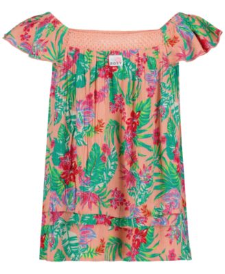Girls' 7-16 Flutter-Sleeves Tiered Top