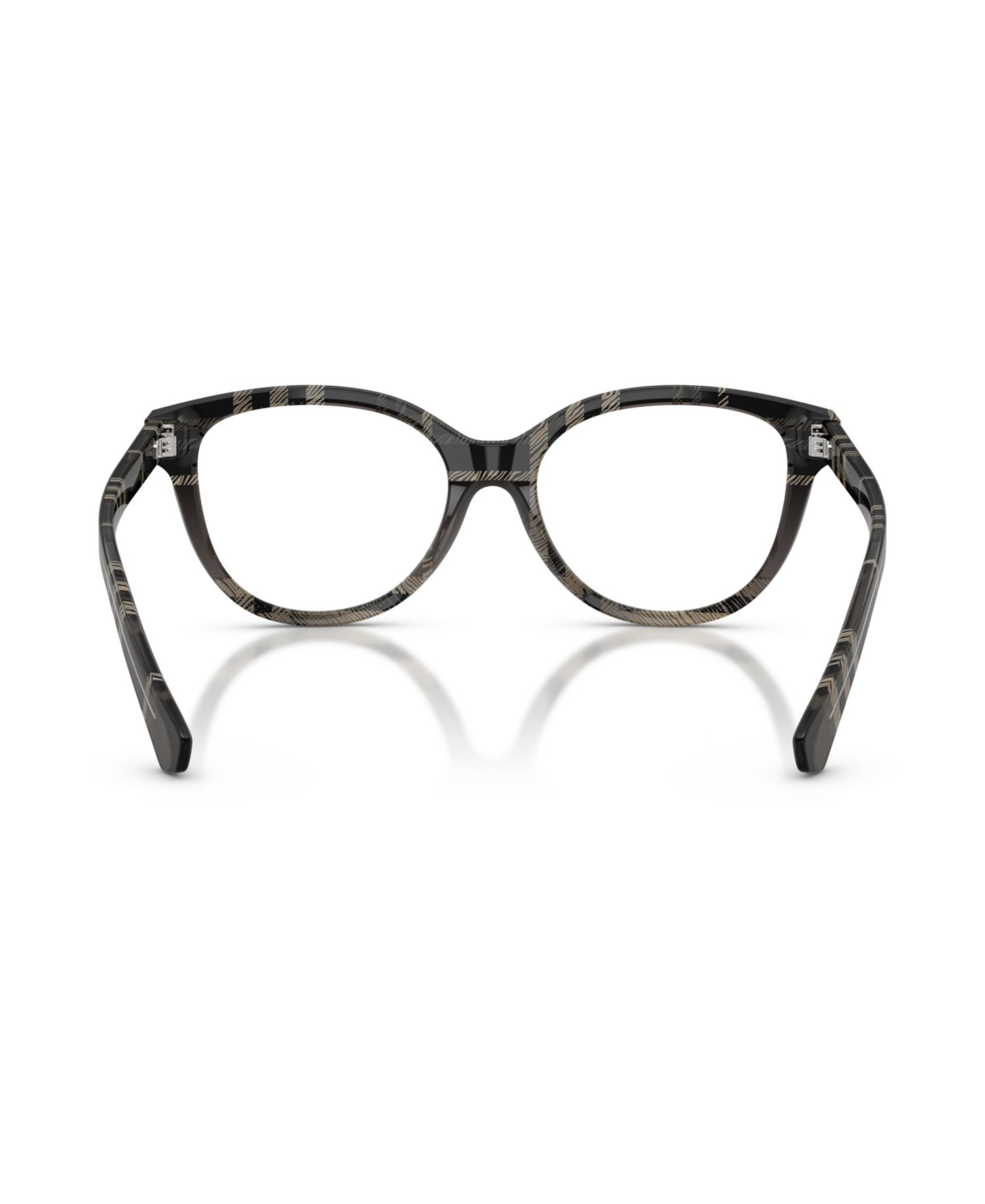 Женские очки Burberry Woman Cat Eye Plastic BE2456 Eyeglasses, цвет: Клетчатый градиентный серый — фото 2