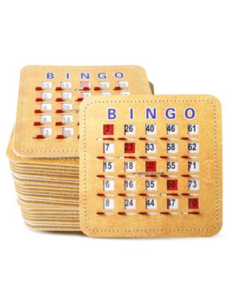 Shutter Bingo Cards, Easy-Read Large Print Bingo Cardboard with Sliding Windows (50-Pack)