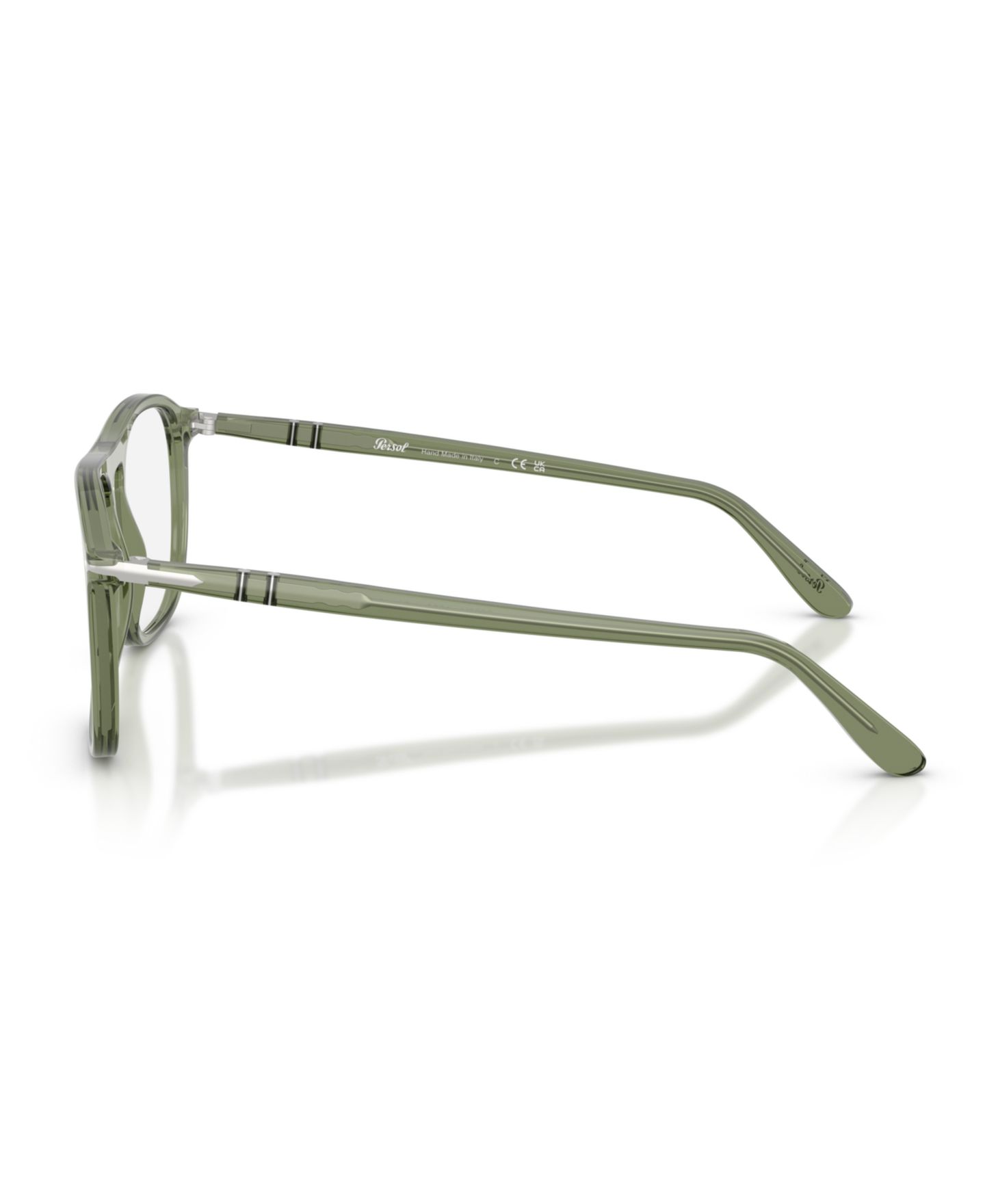 Очки Persol Unisex Square Plastic PO3392V Eyeglasses, цвет: Прозрачный зелёный — фото 3