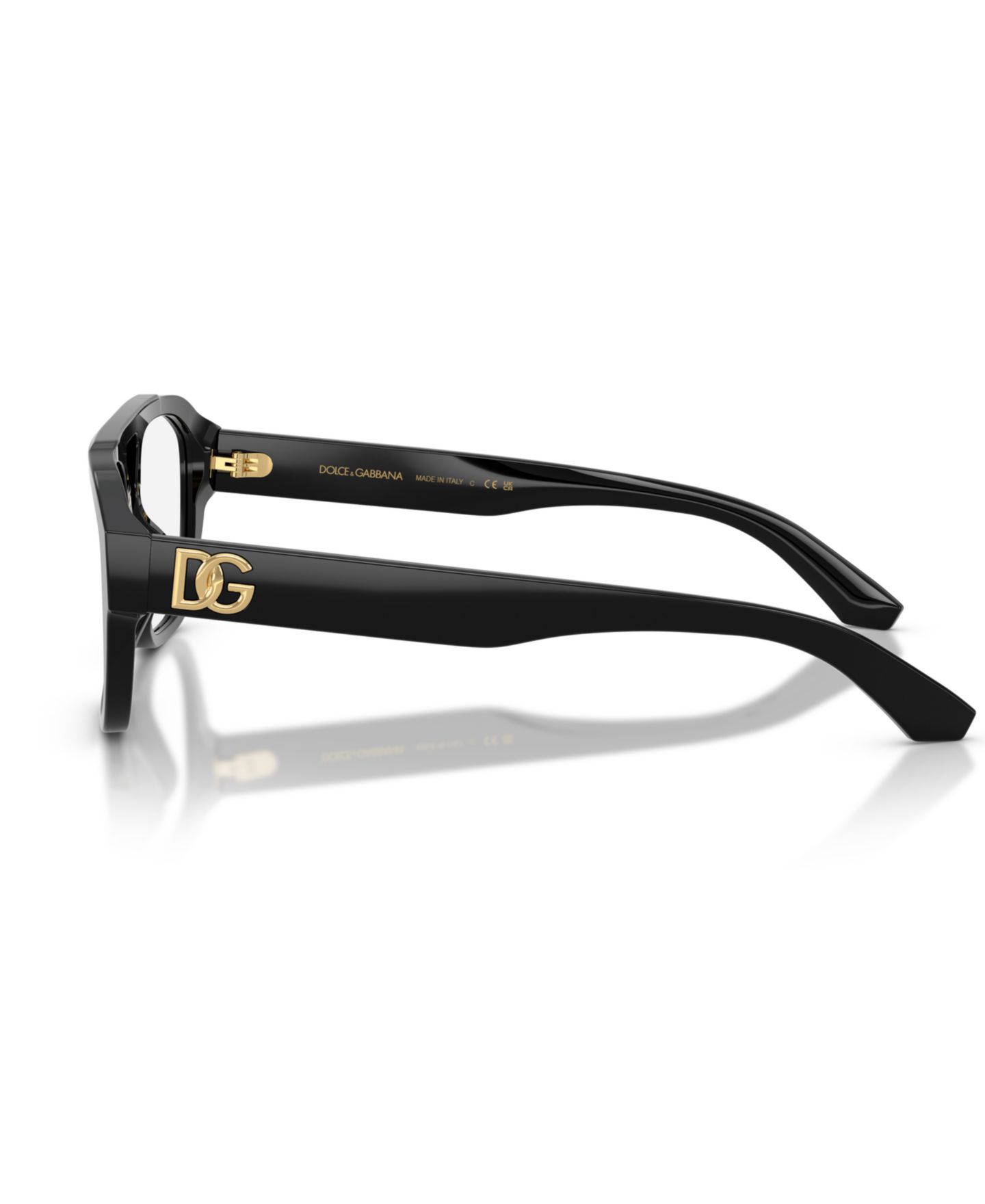 Мужские очки Dolce&Gabbana Man Pilot/Aviator Plastic DG3415 Eyeglasses, цвет: Чёрный — фото 3