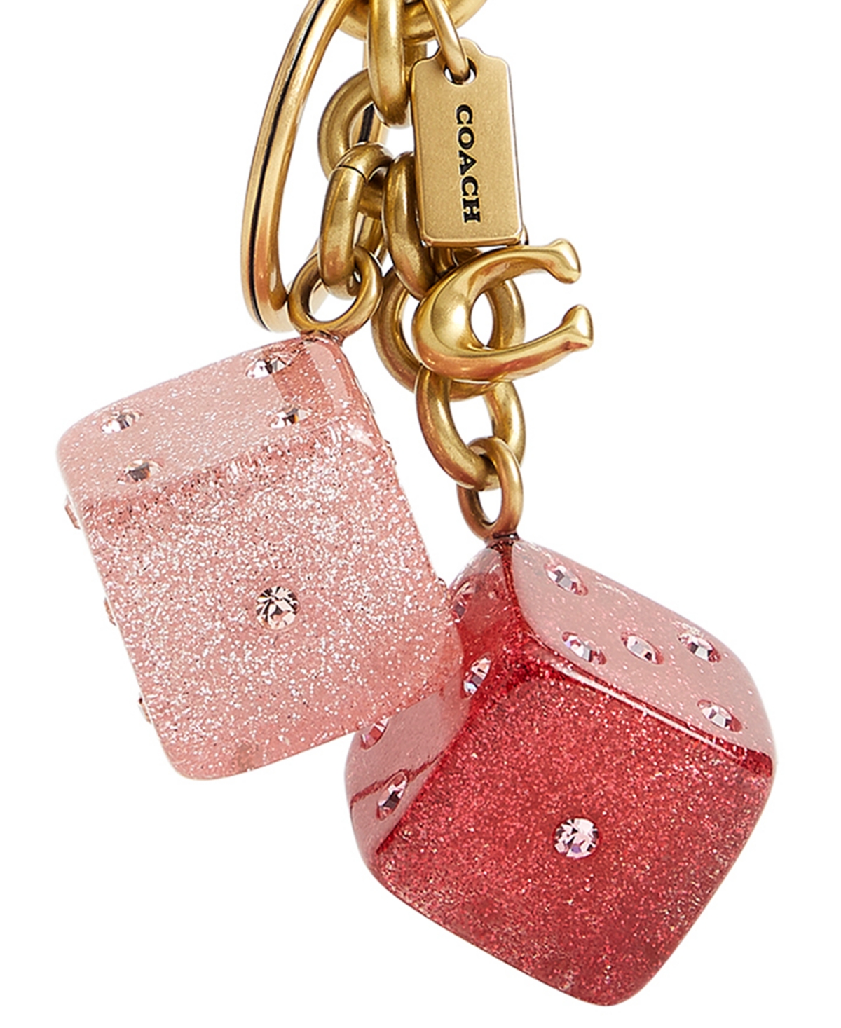 Coach Resin Split Key Dice Bag Charm