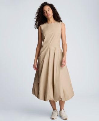 Women's Bubble Hem Midi Dress