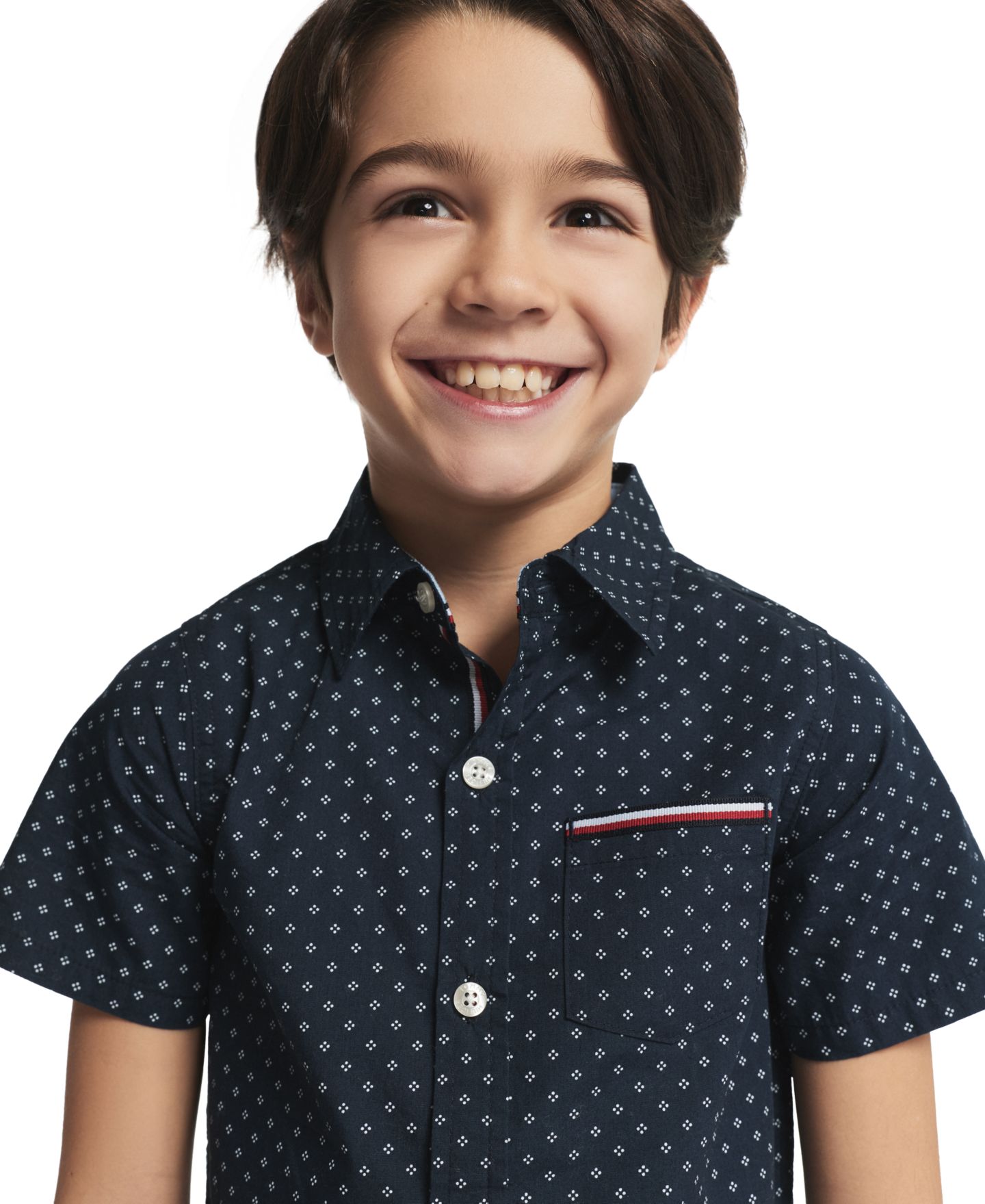 Детский комплект Tommy Hilfiger: рубашка с отложным воротником и шорты, 2T-7, цвет: Яркий белый — фото 4