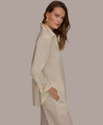 Women's Button-Down Linen Shirt