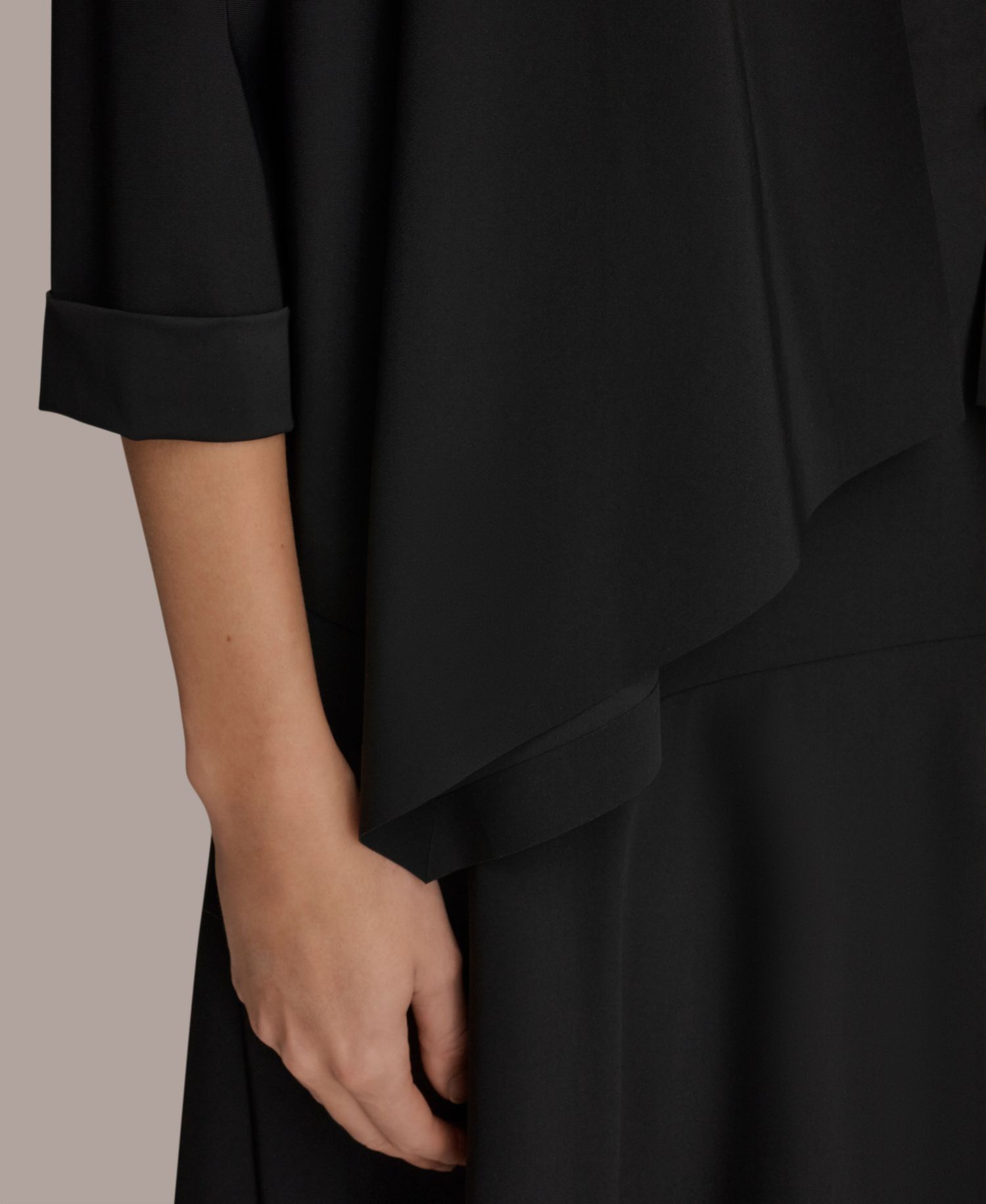Women's Four Way Stretch Knit 3/4 Sleeve Open Front Cardigan Jacket